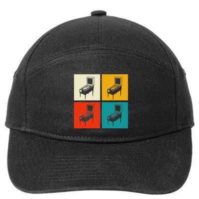 Pinball Machine Pinball Player Retro 7-Panel Snapback Hat