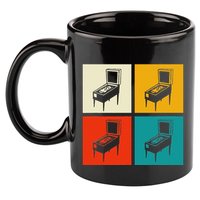 Pinball Machine Pinball Player Retro 11oz C Handle Ceramic Mug