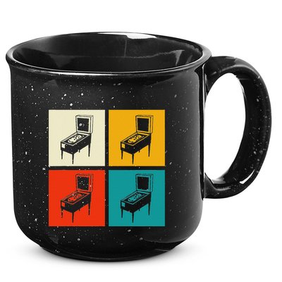 Pinball Machine Pinball Player Retro 15oz Campfire Ceramic Mug