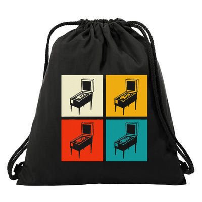 Pinball Machine Pinball Player Retro Drawstring Bag