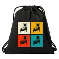 Pinball Machine Pinball Player Retro Drawstring Bag