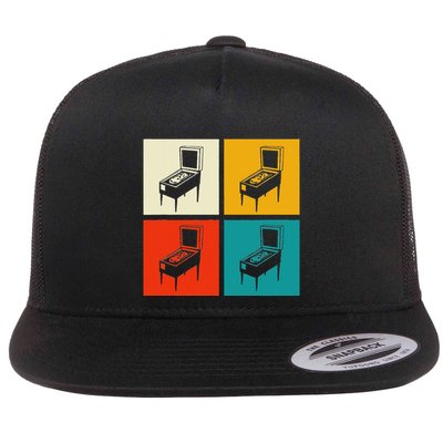 Pinball Machine Pinball Player Retro Flatbill Hat