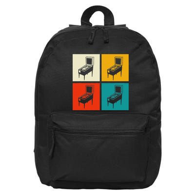 Pinball Machine Pinball Player Retro 16 in Basic Backpack