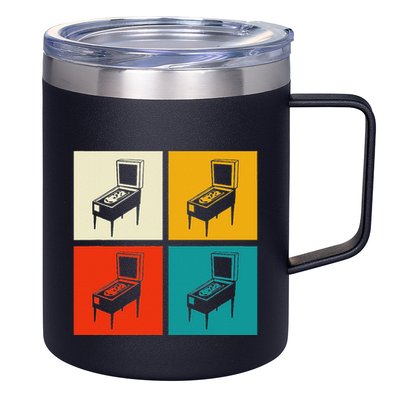 Pinball Machine Pinball Player Retro 12oz Stainless Steel Coffee Mug
