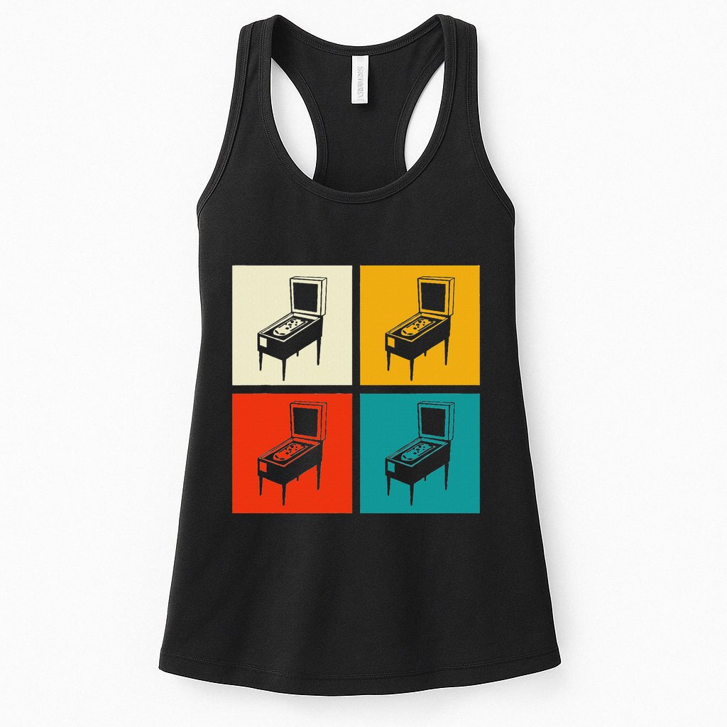 Pinball Machine Pinball Player Retro Womens Tank Top