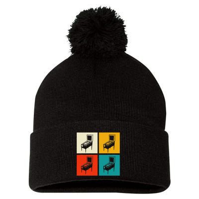 Pinball Machine Pinball Player Retro Pom Pom 12in Knit Beanie