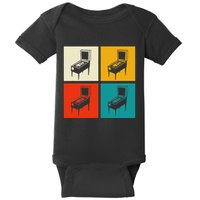 Pinball Machine Pinball Player Retro Baby Bodysuit