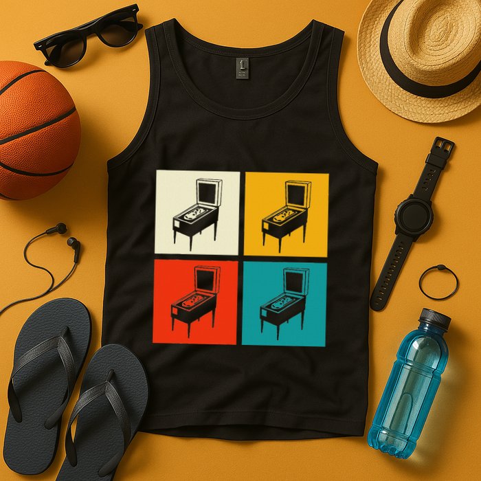 Pinball Machine Pinball Player Retro Tank Top