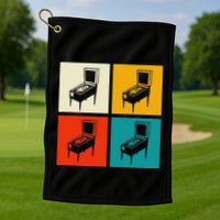 Pinball Machine Pinball Player Retro Golf Towel