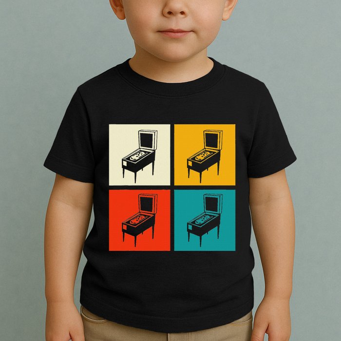 Pinball Machine Pinball Player Retro Toddler T-Shirt