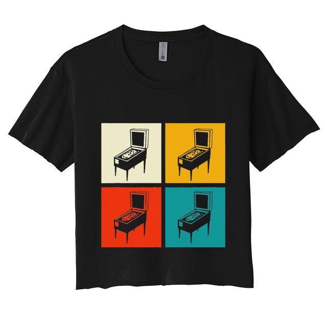 Pinball Machine Pinball Player Retro Crop Top