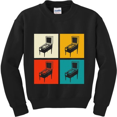 Pinball Machine Pinball Player Retro Kids Sweatshirt