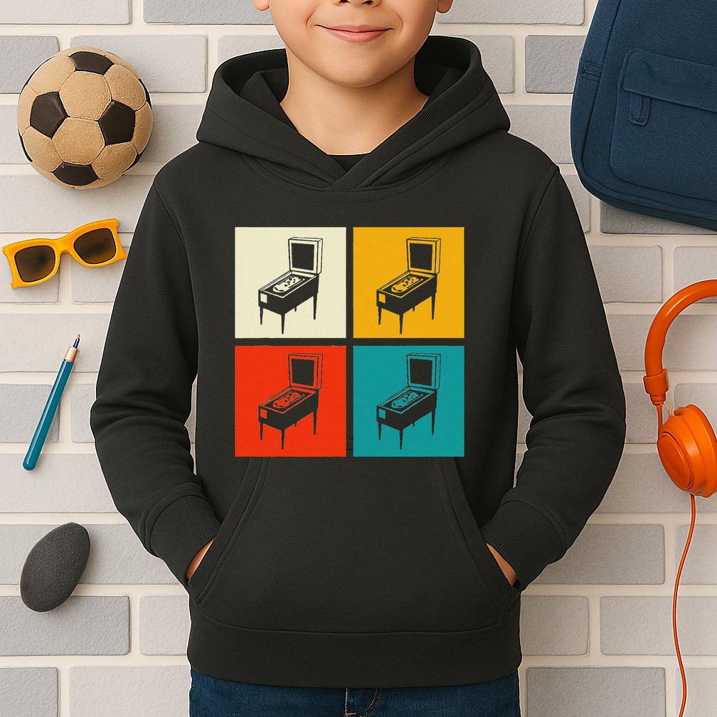 Pinball Machine Pinball Player Retro Kids Hoodie