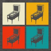 Pinball Machine Pinball Player Retro Vector Backpack