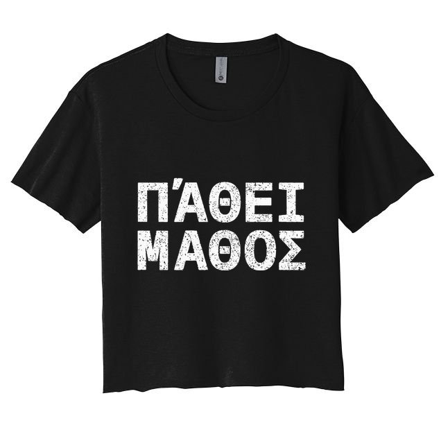 Pathei Mathos Women's Crop Top Tee