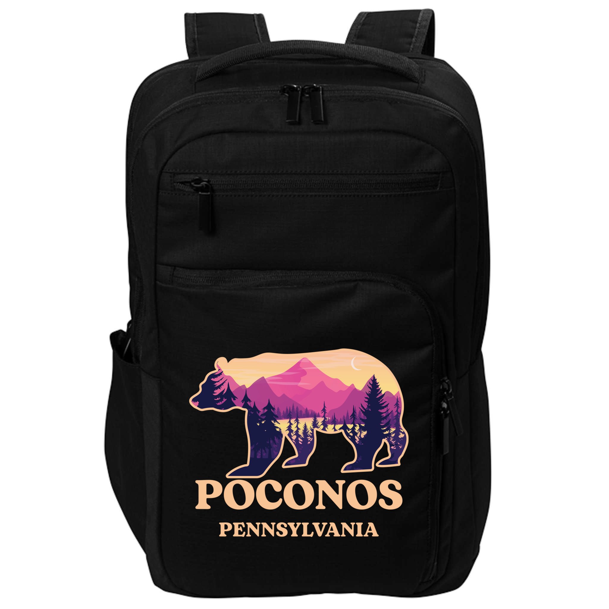 Poconos Mountains Pennsylvania Pa Bear Hiking Souvenirs Impact Tech Backpack