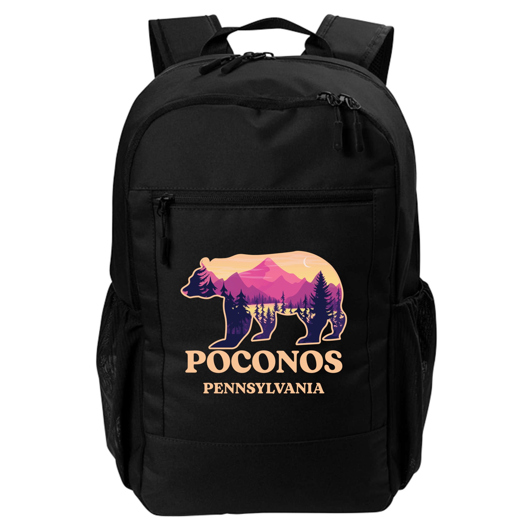 Poconos Mountains Pennsylvania Pa Bear Hiking Souvenirs Backpack