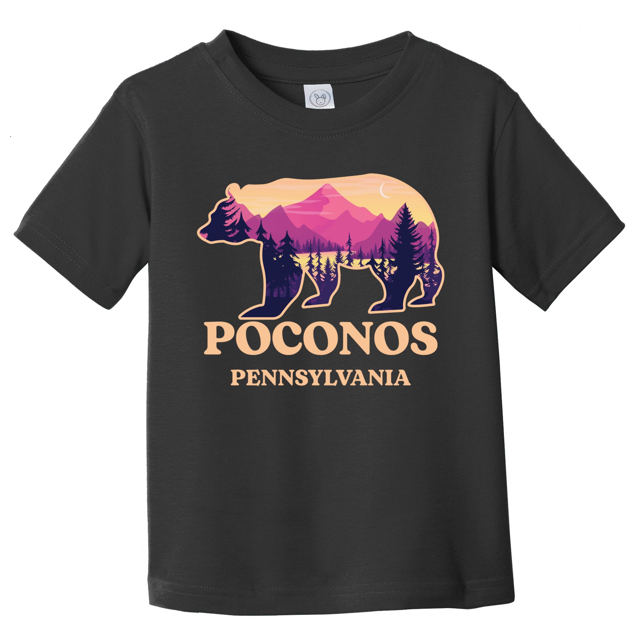 Poconos Mountains Pennsylvania Pa Bear Hiking Souvenirs Toddler T-Shirt