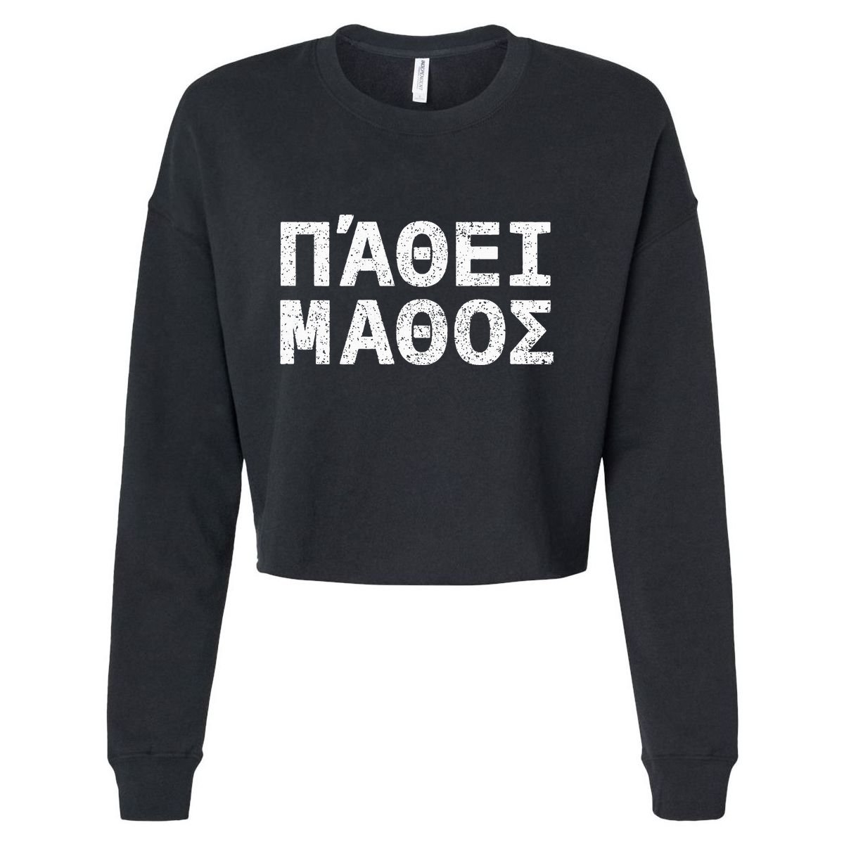 Pathei Mathos Cropped Pullover Crew