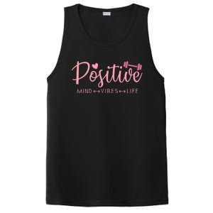 Positive Mind Positive Vibes Positive Life Gym Fitness Gift PosiCharge Competitor Tank