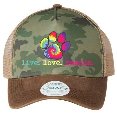 PitBull Mom Pitbull Mama Gift Live Love Rescue Lover Tie Dye Legacy Tie Dye Trucker Hat