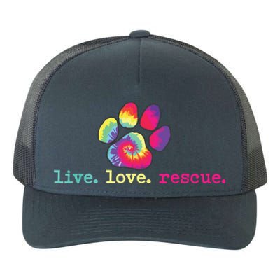 PitBull Mom Pitbull Mama Gift Live Love Rescue Lover Tie Dye Yupoong Adult 5-Panel Trucker Hat