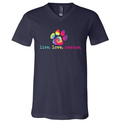 PitBull Mom Pitbull Mama Gift Live Love Rescue Lover Tie Dye V-Neck T-Shirt