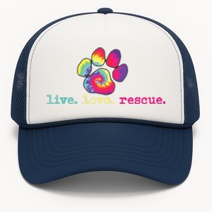 PitBull Mom Pitbull Mama Gift Live Love Rescue Lover Tie Dye Trucker Hat