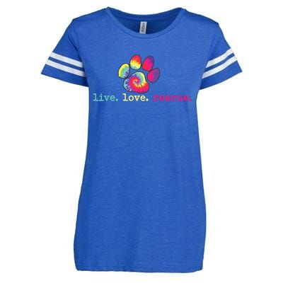 PitBull Mom Pitbull Mama Gift Live Love Rescue Lover Tie Dye Enza Ladies Jersey Football T-Shirt