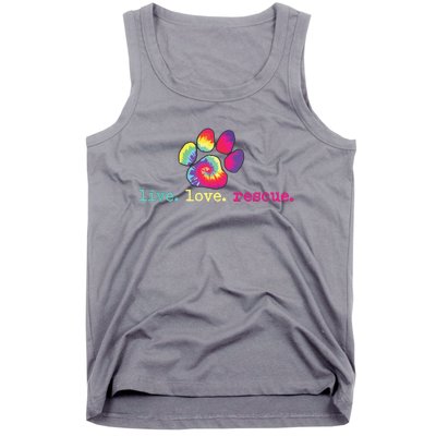 PitBull Mom Pitbull Mama Gift Live Love Rescue Lover Tie Dye Tank Top