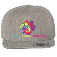 PitBull Mom Pitbull Mama Gift Live Love Rescue Lover Tie Dye Wool Snapback Cap