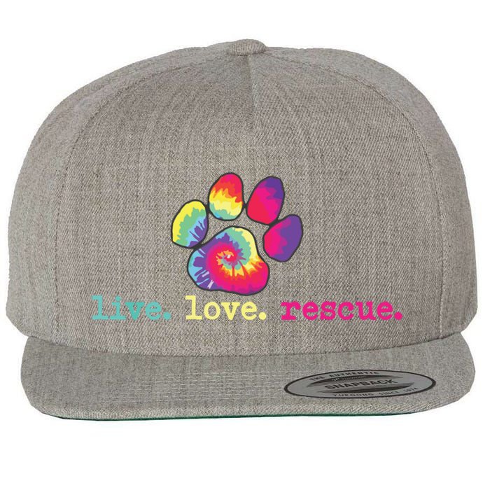 PitBull Mom Pitbull Mama Gift Live Love Rescue Lover Tie Dye Wool Snapback Cap