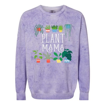 Plant Mama Proud Plant Parent Colorblast Crewneck Sweatshirt