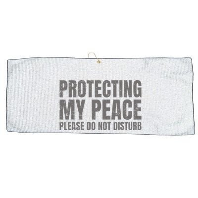 Protecting My Peace Please Do Not Disturb Large Microfiber Waffle Golf Towel