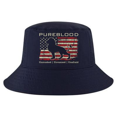 Pureblood Movement #Pureblood Medical Freedom Lion USA Flag Cool Comfort Performance Bucket Hat