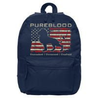 Pureblood Movement #Pureblood Medical Freedom Lion USA Flag 16 in Basic Backpack