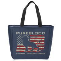 Pureblood Movement #Pureblood Medical Freedom Lion USA Flag Zip Tote Bag