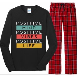 Positive Mind Positive Vibes Positive Life Long Sleeve Pajama Set