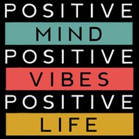 Positive Mind Positive Vibes Positive Life Cropped Pullover Crew