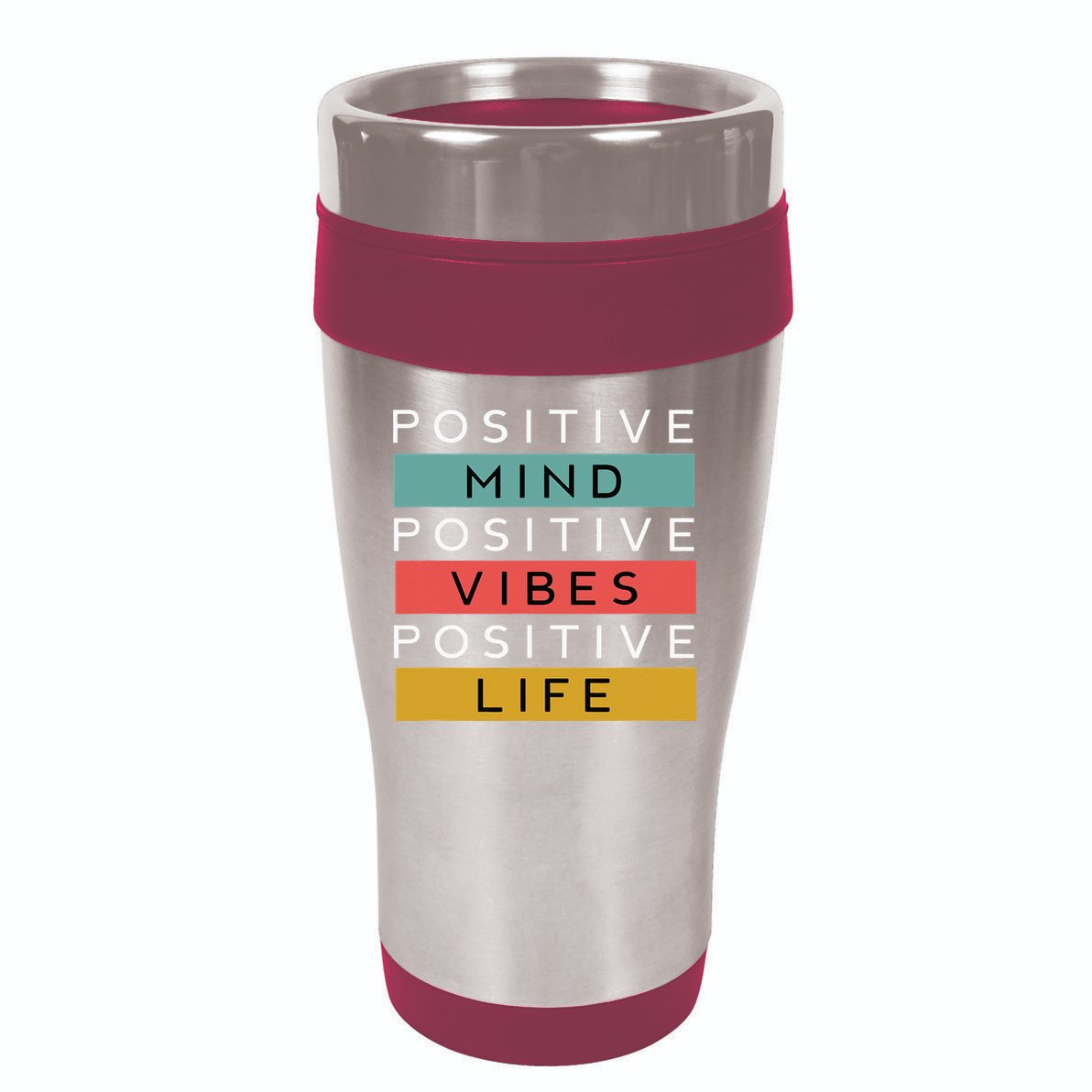 Positive Mind Positive Vibes Positive Life 16oz Travel Tumbler