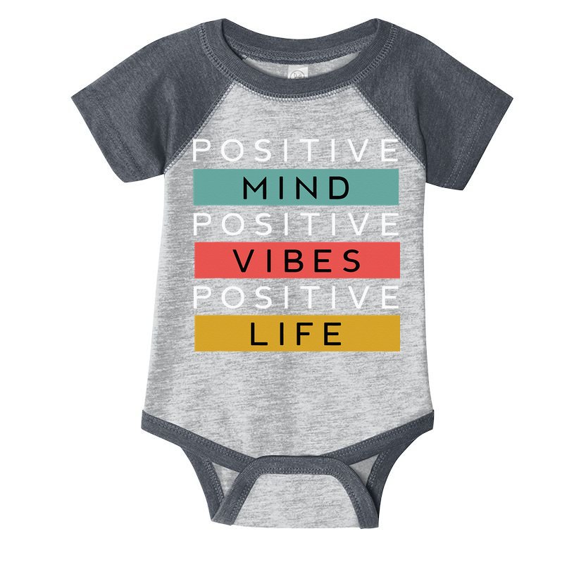Positive Mind Positive Vibes Positive Life Infant Baby Jersey Bodysuit