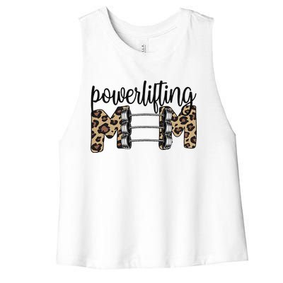 Powerlifting Mom Powerlifting Mama Of A Powerlifter Women's Racerback Cropped Tank