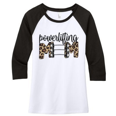 Powerlifting Mom Powerlifting Mama Of A Powerlifter Women's Tri-Blend 3/4-Sleeve Raglan Shirt