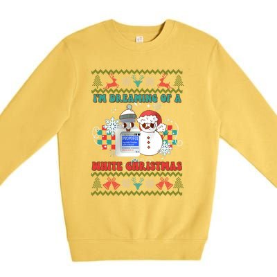 Peppermint Mocha Propofol IM Dreaming Of A White Christmas Gift Premium Crewneck Sweatshirt