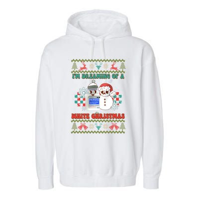 Peppermint Mocha Propofol IM Dreaming Of A White Christmas Gift Garment-Dyed Fleece Hoodie