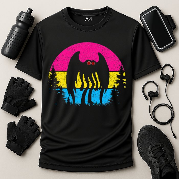Pan Mothman Pansexual Pride Point Pleasant Cryptid Cooling Performance Crew T-Shirt