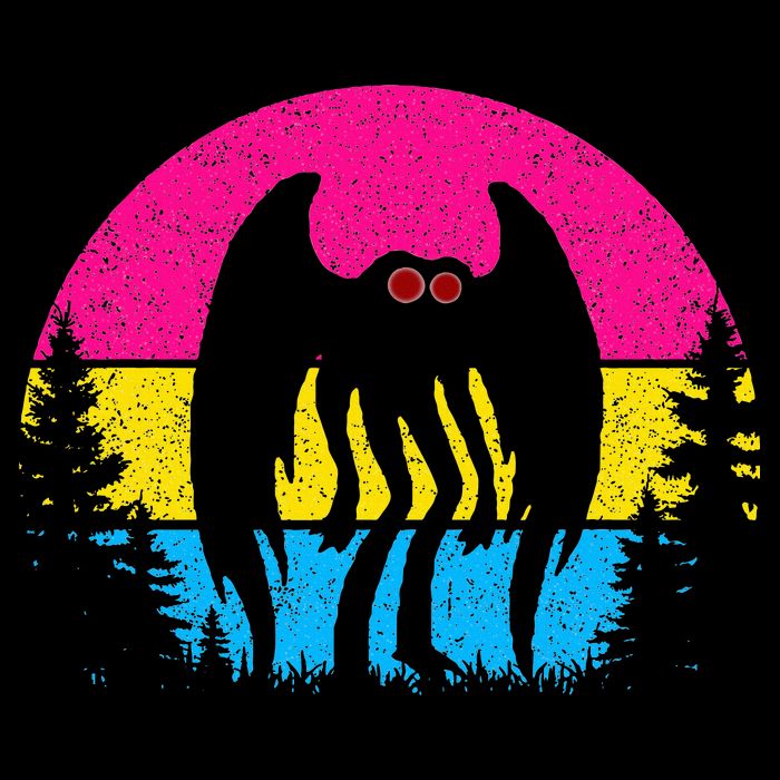 Pan Mothman Pansexual Pride Point Pleasant Cryptid Cooling Performance Crew T-Shirt