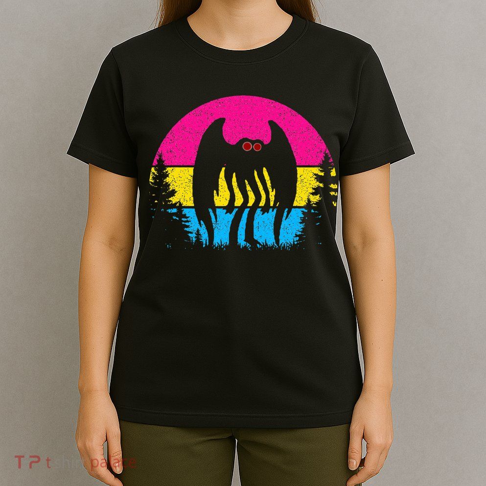 Pan Mothman Pansexual Pride Point Pleasant Cryptid T-Shirt