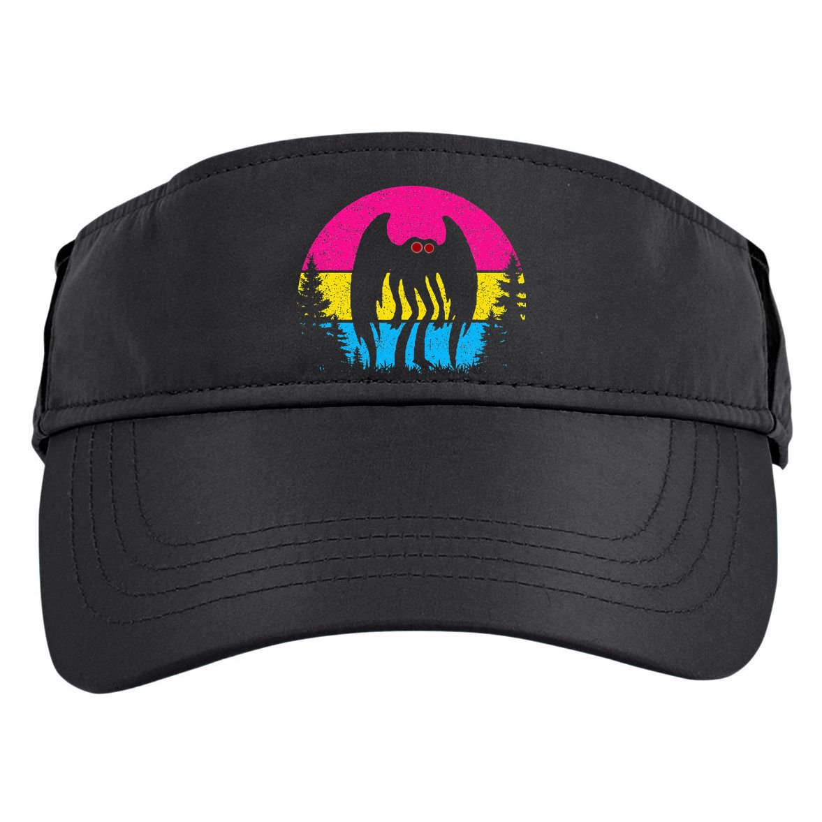 Pan Mothman Pansexual Pride Point Pleasant Cryptid Adult Drive Performance Visor