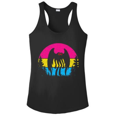 Pan Mothman Pansexual Pride Point Pleasant Cryptid Ladies PosiCharge Competitor Racerback Tank